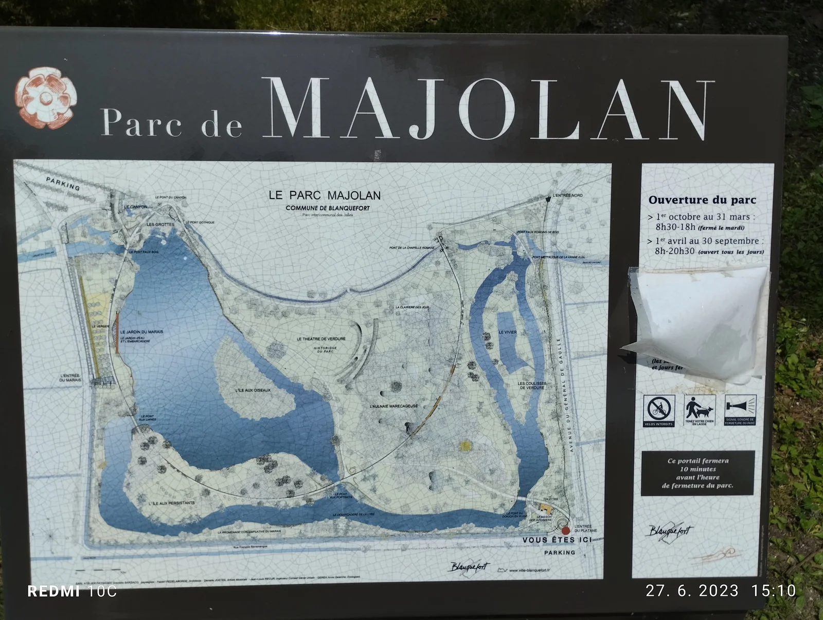 Outdoor views at Parc Majolan Bordeaux — family travel photo