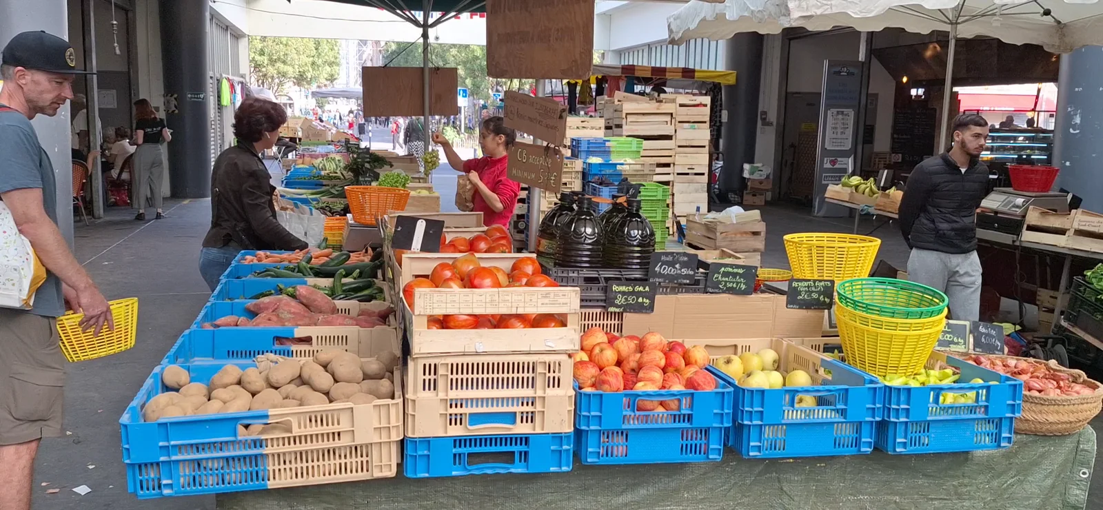 Family areas at Marché des Capucins Bordeaux — family travel photo