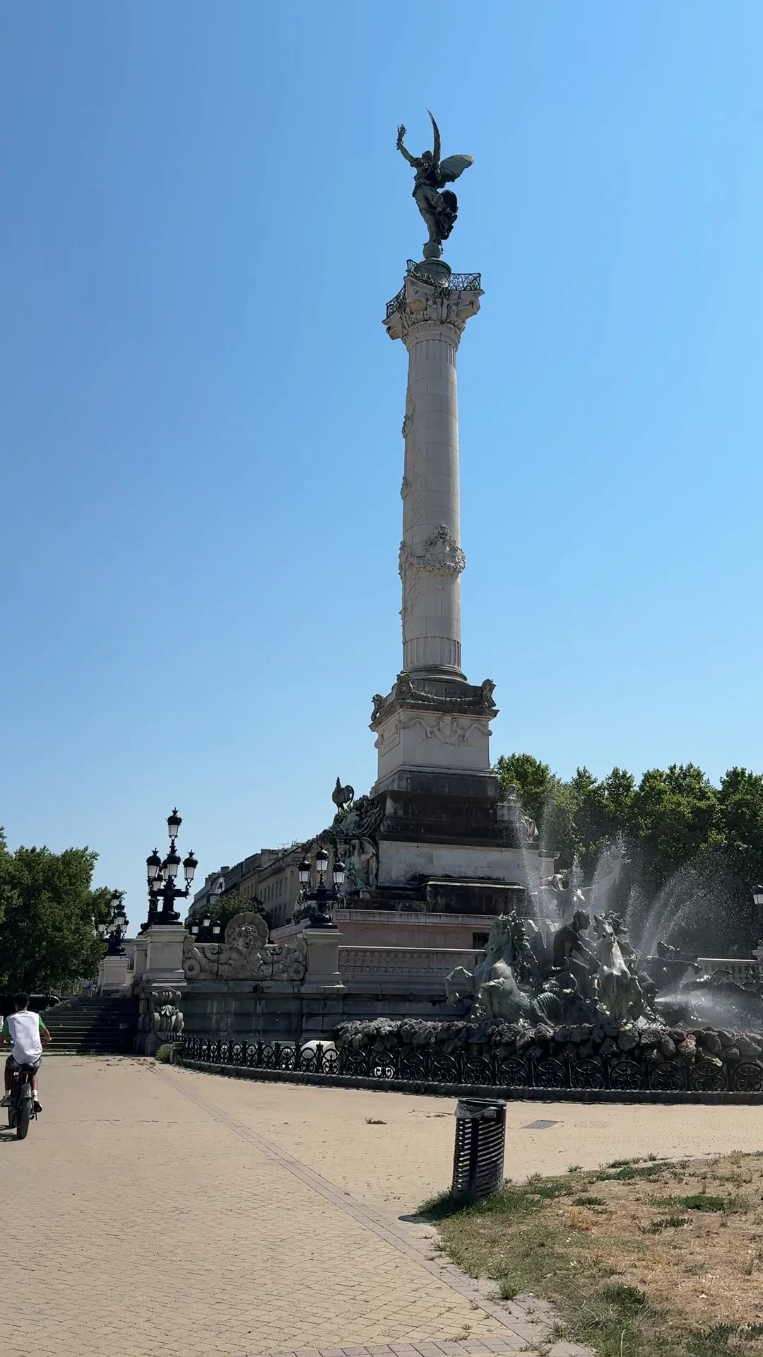 Kids activities at Monument aux Girondins Bordeaux — family travel photo