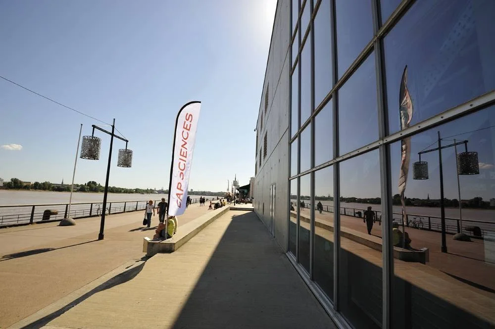 Outdoor views at Cap Sciences Bordeaux — family travel photo