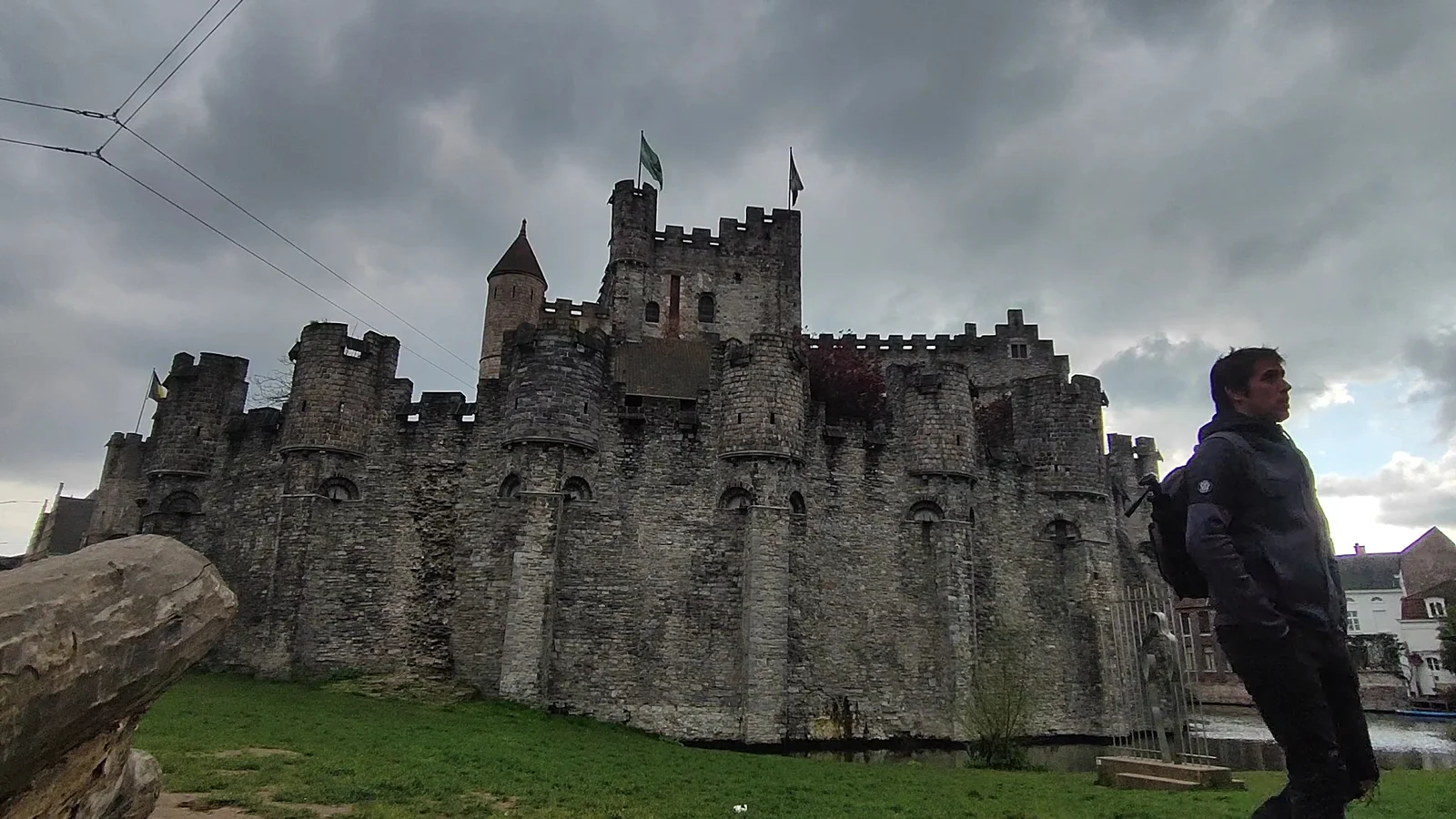 Outdoor views at Castle of the Counts Ghent — family travel photo