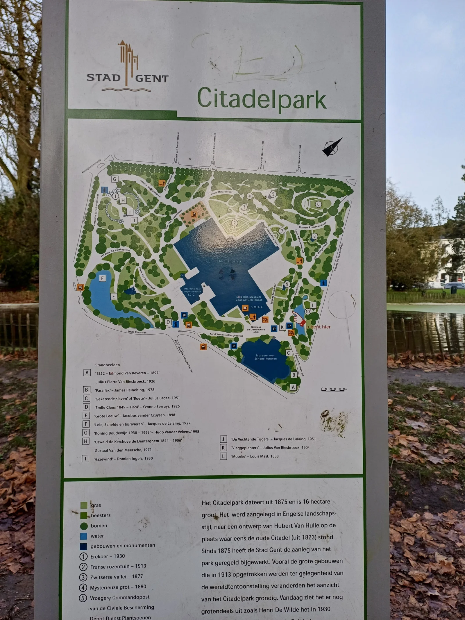 Outdoor views at Citadelpark Ghent — family travel photo