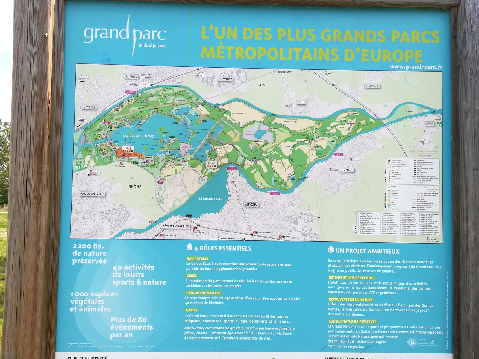 Outdoor views at Grand Parc Miribel Jonage Lyon — family travel photo