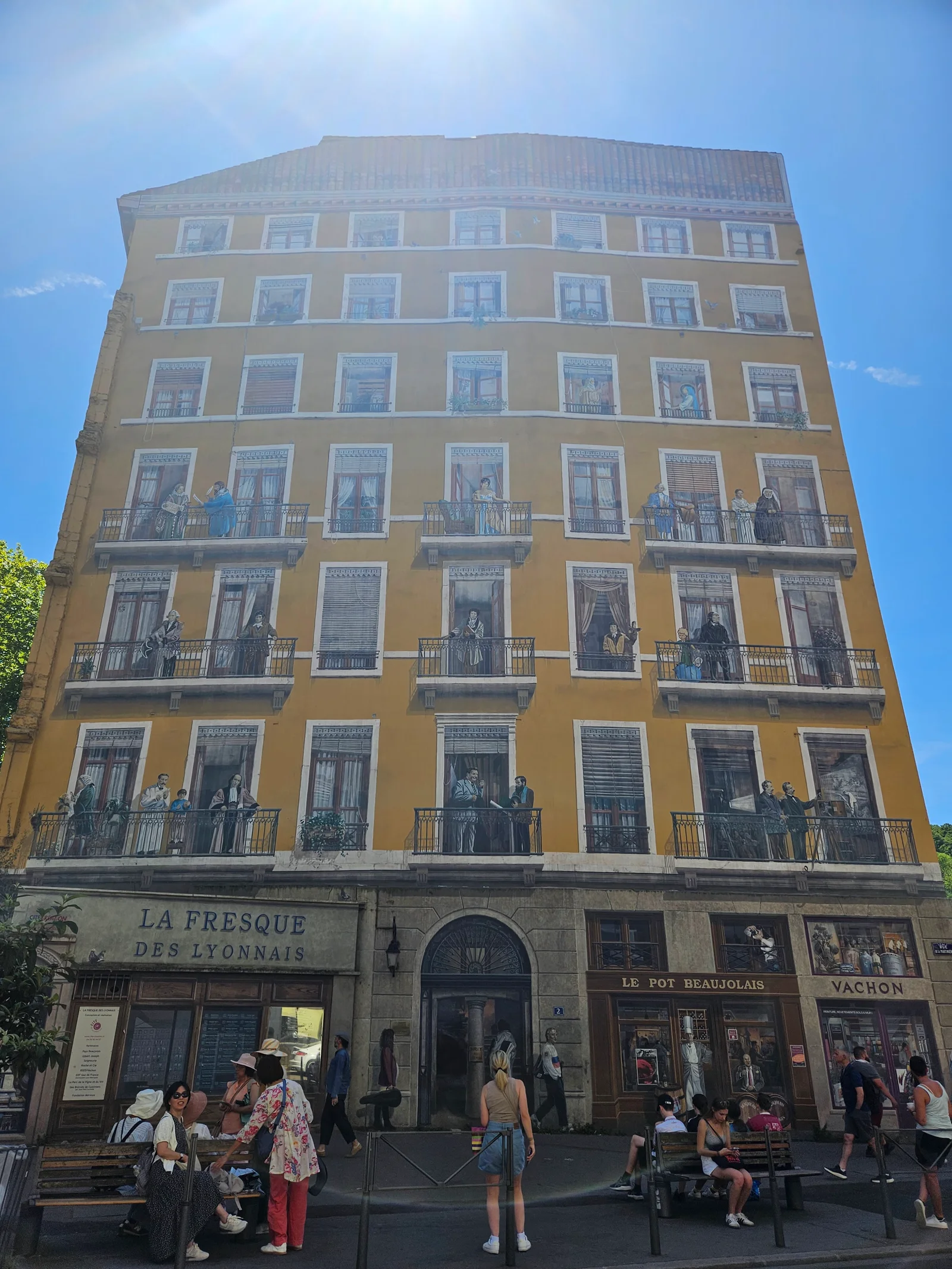 Family areas at Fresque des Lyonnais Lyon — family travel photo