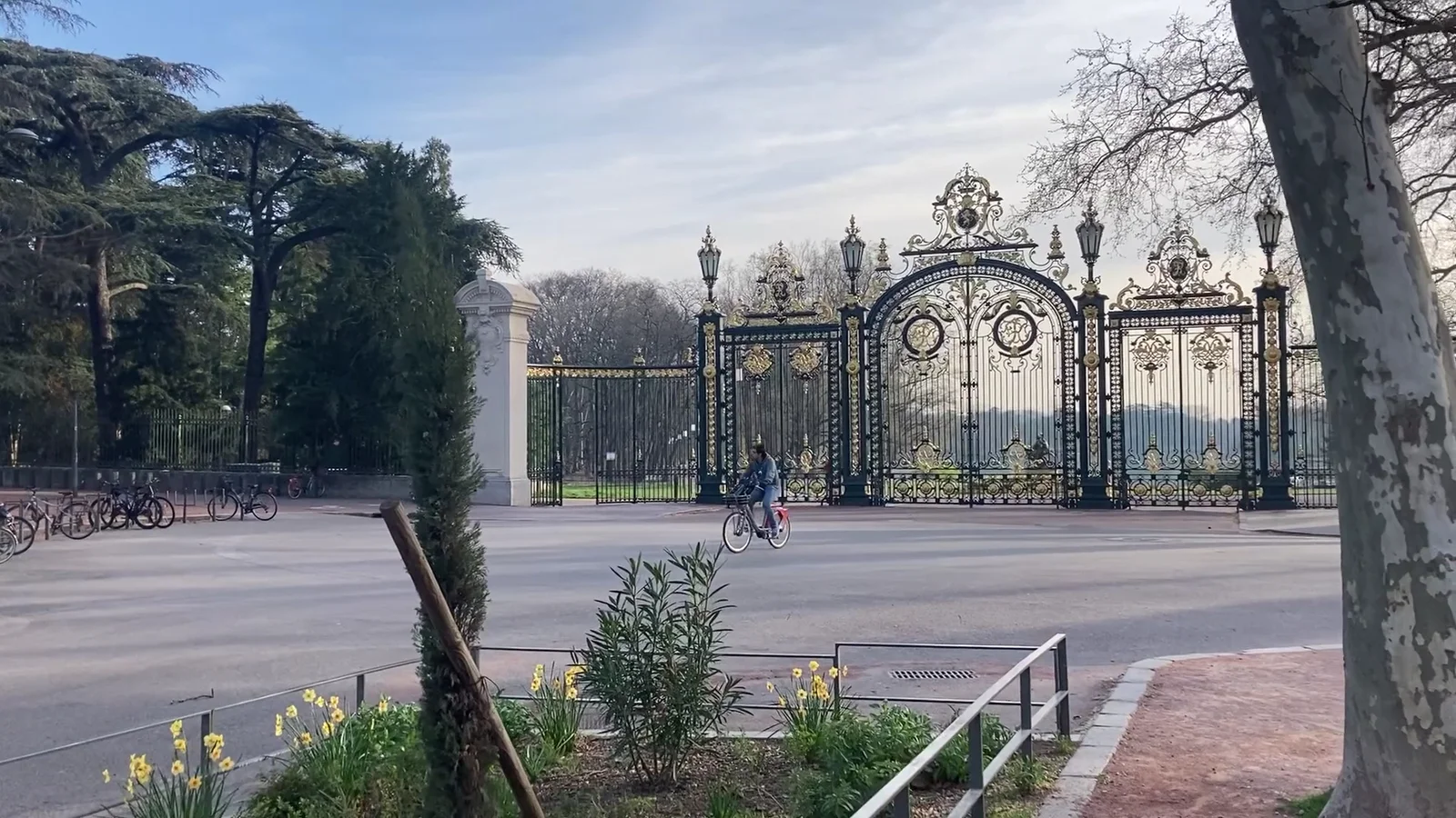 Outdoor views at Porte des Enfants du Rhône Lyon — family travel photo