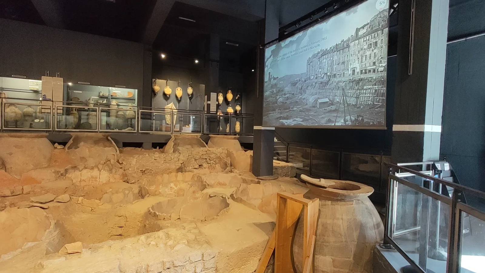 Family areas at Museum of the Roman Docks Marseille — family travel photo