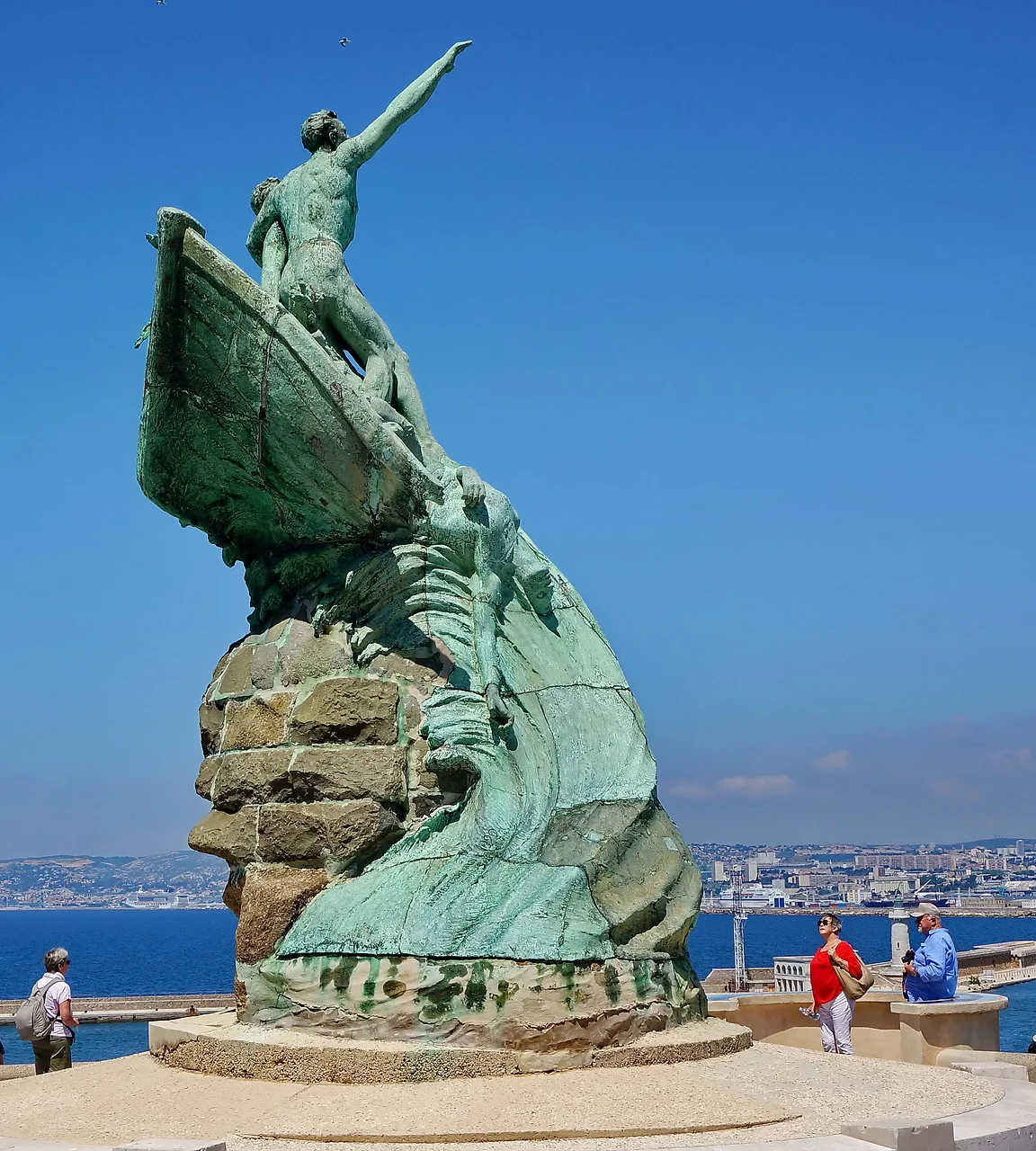 Outdoor views at Monument aux héros et victimes de la mer Marseille — family travel photo