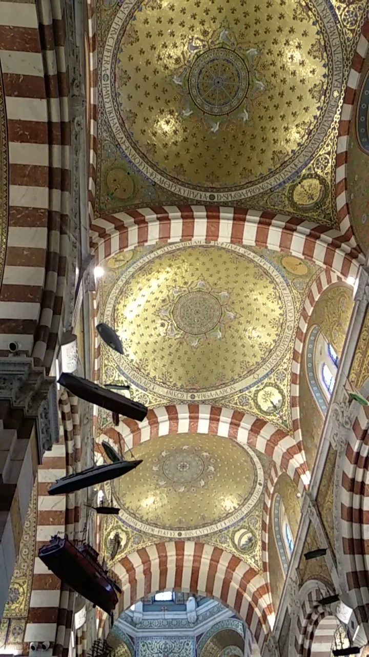 Family areas at Notre-Dame de la Garde Marseille — family travel photo