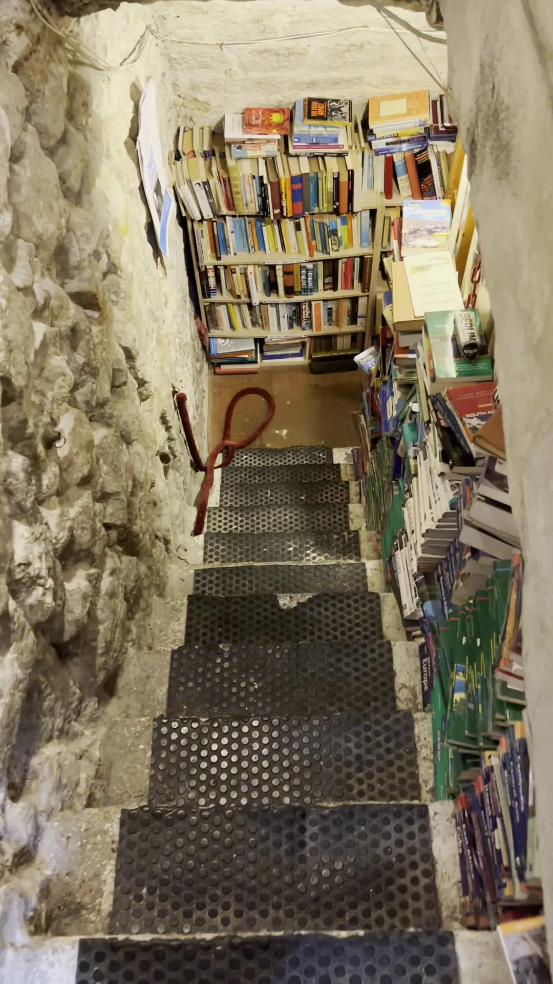 Interior at The Abbey Bookshop Paris — travel photo