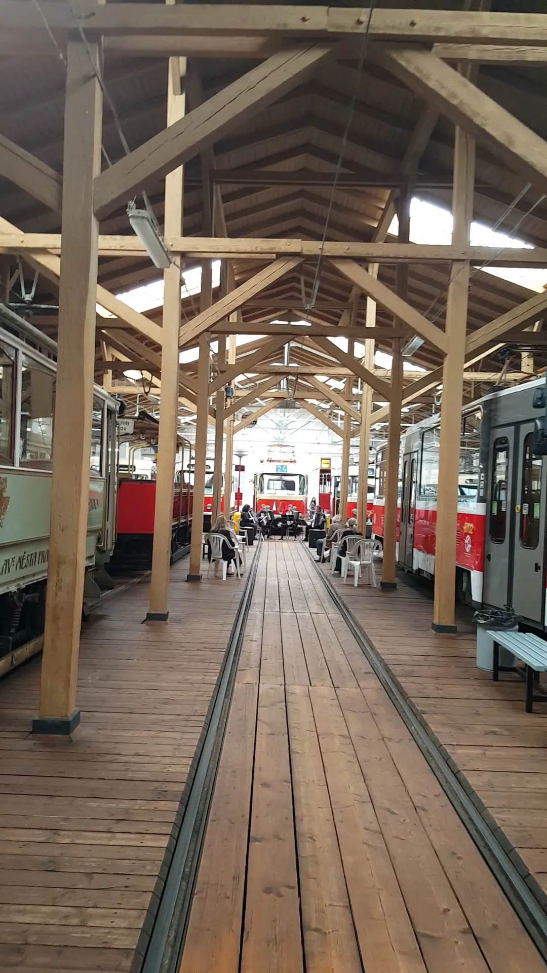 Interior at Museum of Public Transport Prague — travel photo