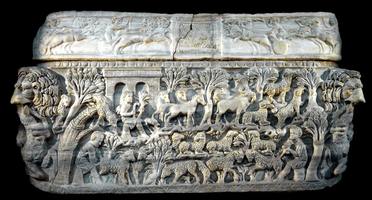 Details at National Roman Museum, Baths of Diocletian Rome — travel photo