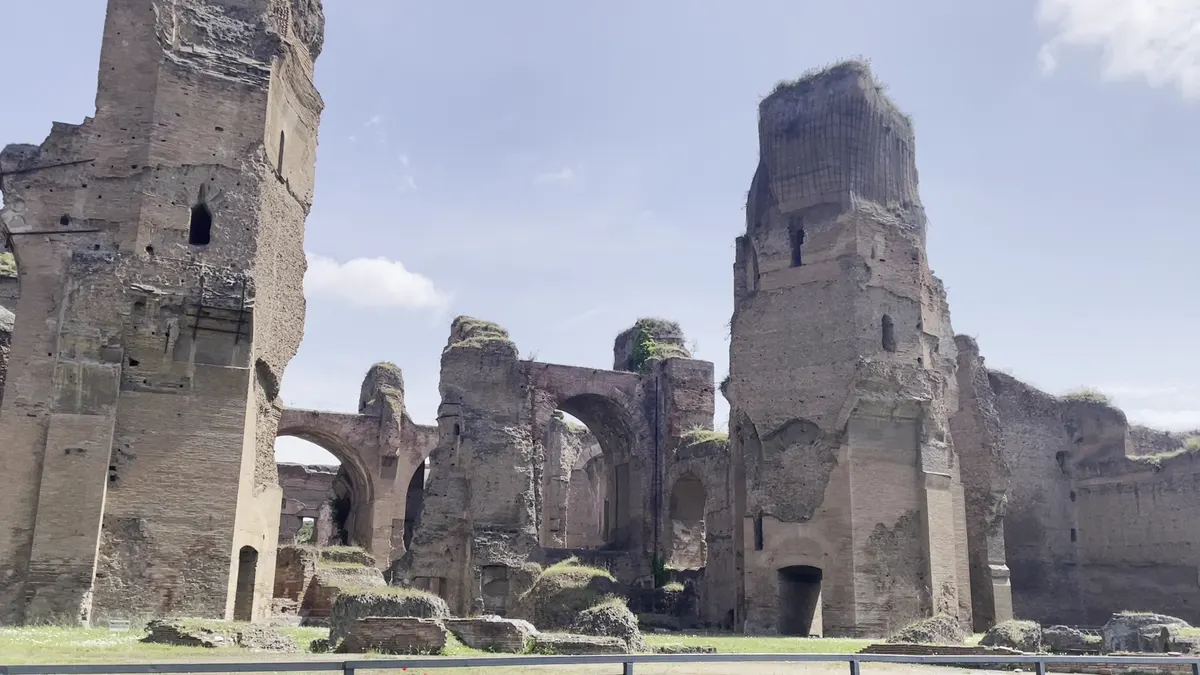 Interior at Baths of Caracalla Rome — travel photo