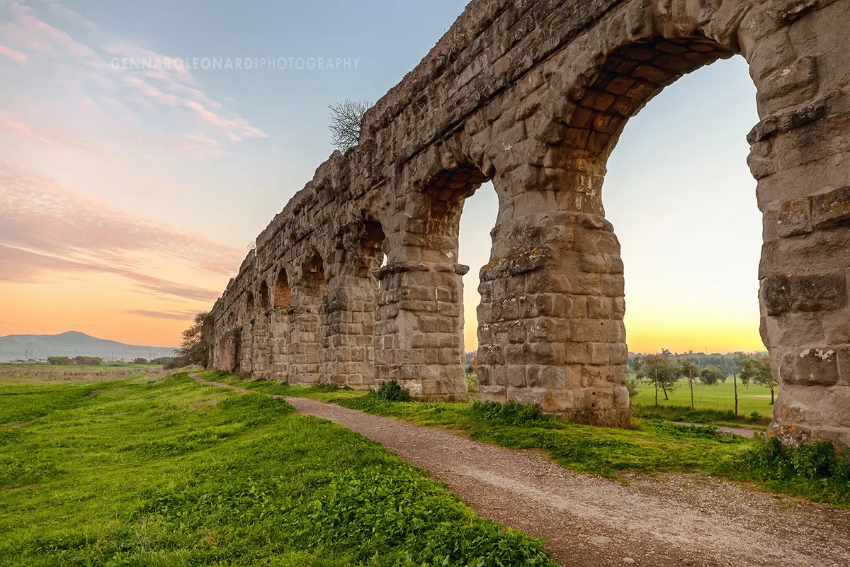 Around the area at The Park of the Aqueducts Rome — travel photo