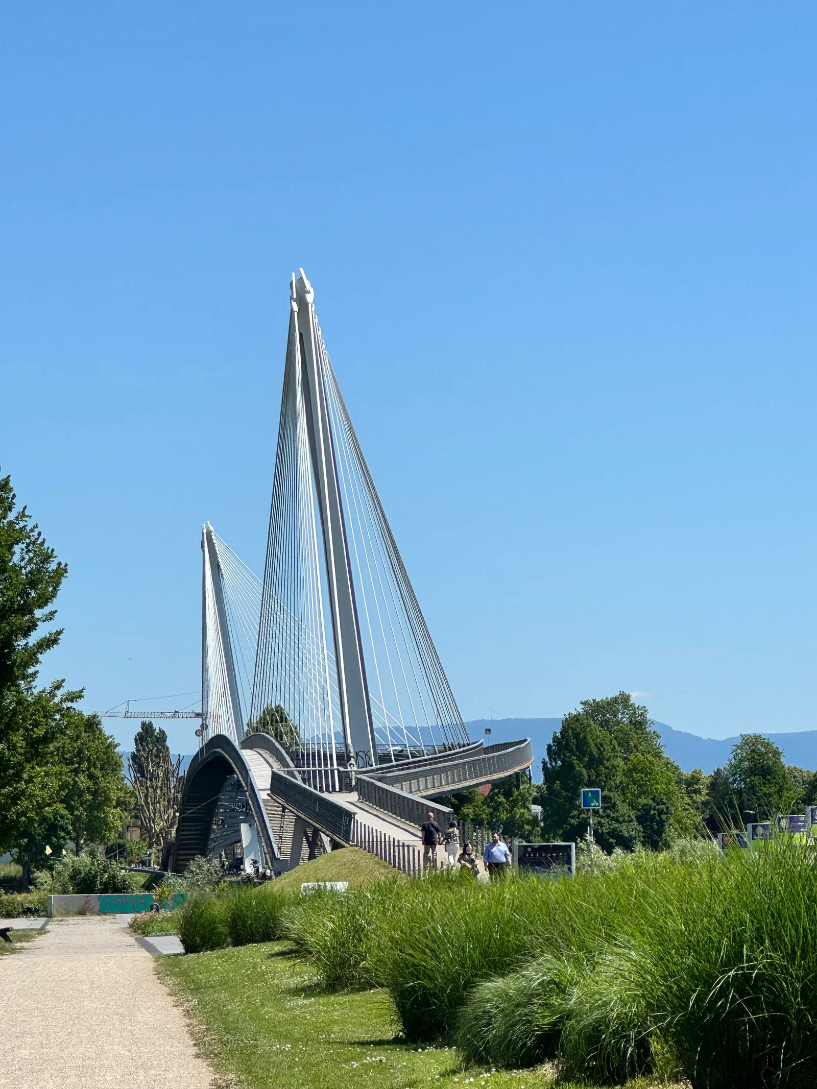 Interactive zones at Jardin des Deux Rives Strasbourg — family travel photo