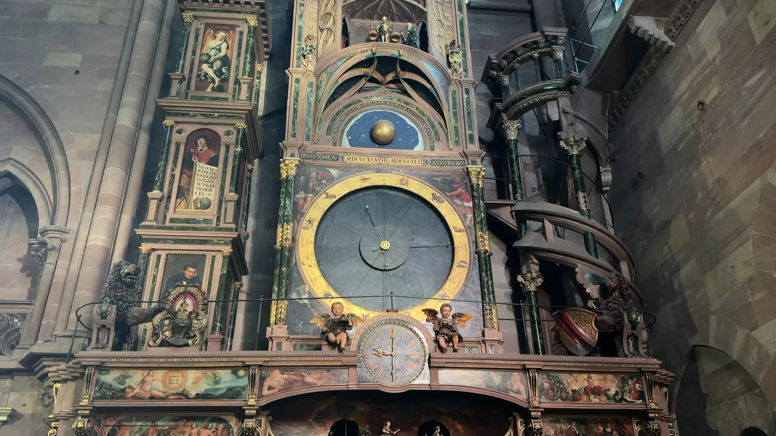 Kids activities at Astronomical Clock Strasbourg — family travel photo