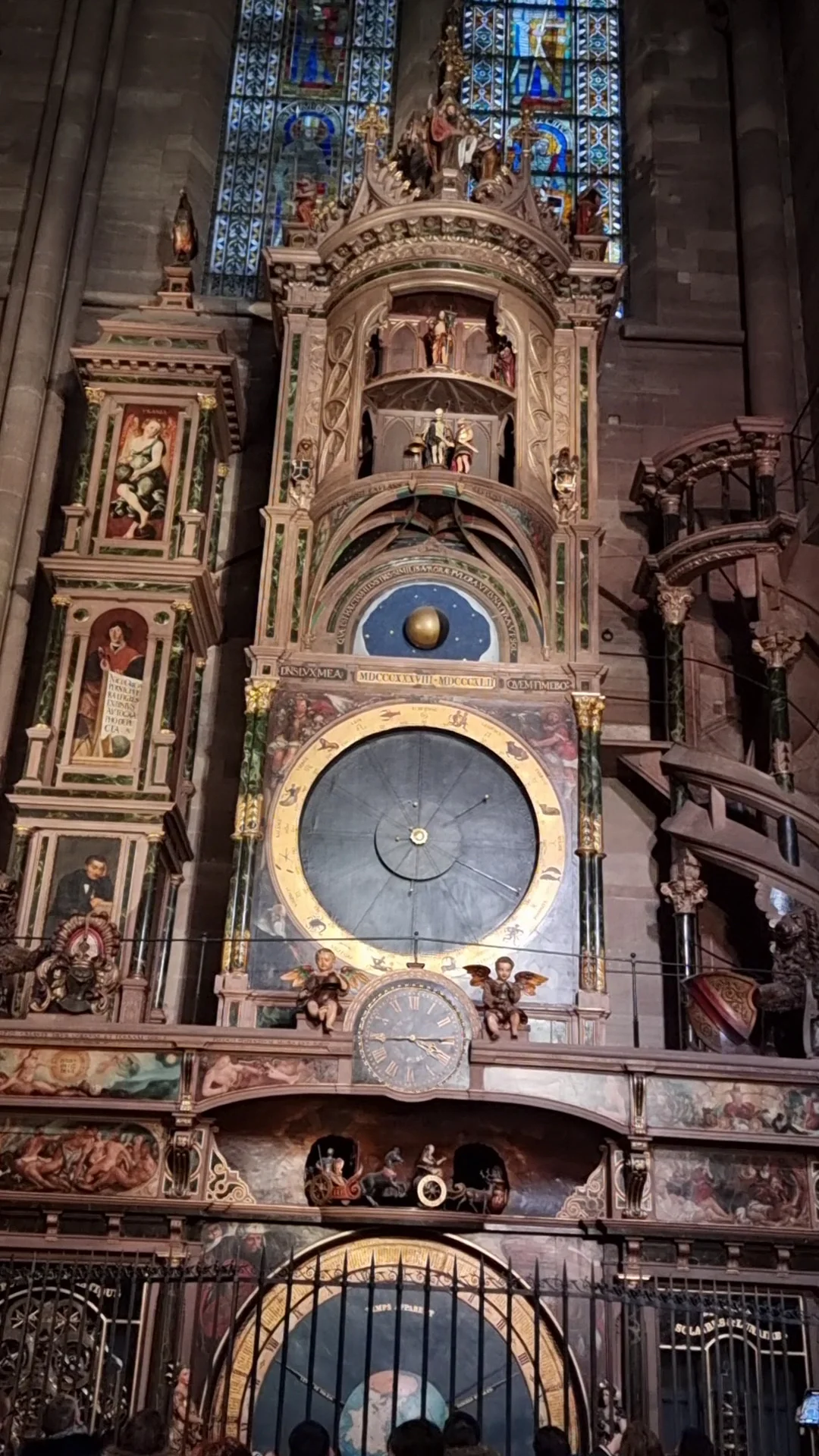 Family areas at Astronomical Clock Strasbourg — family travel photo