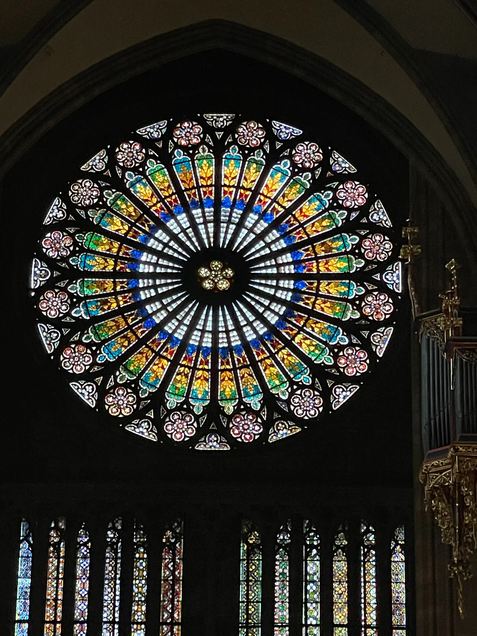 Outdoor views at Astronomical Clock Strasbourg — family travel photo