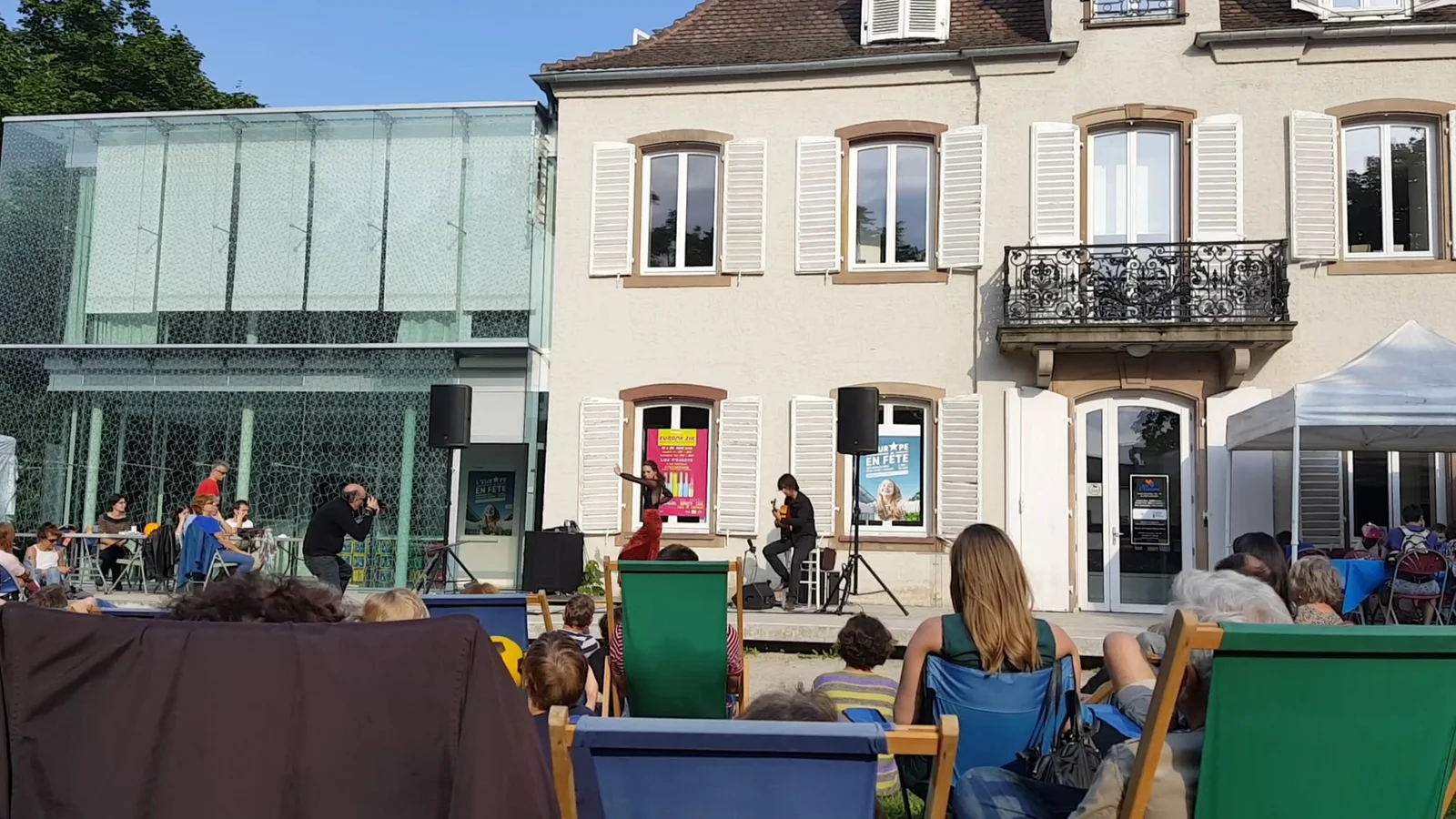 Family areas at Lieu d'Europe Strasbourg — family travel photo