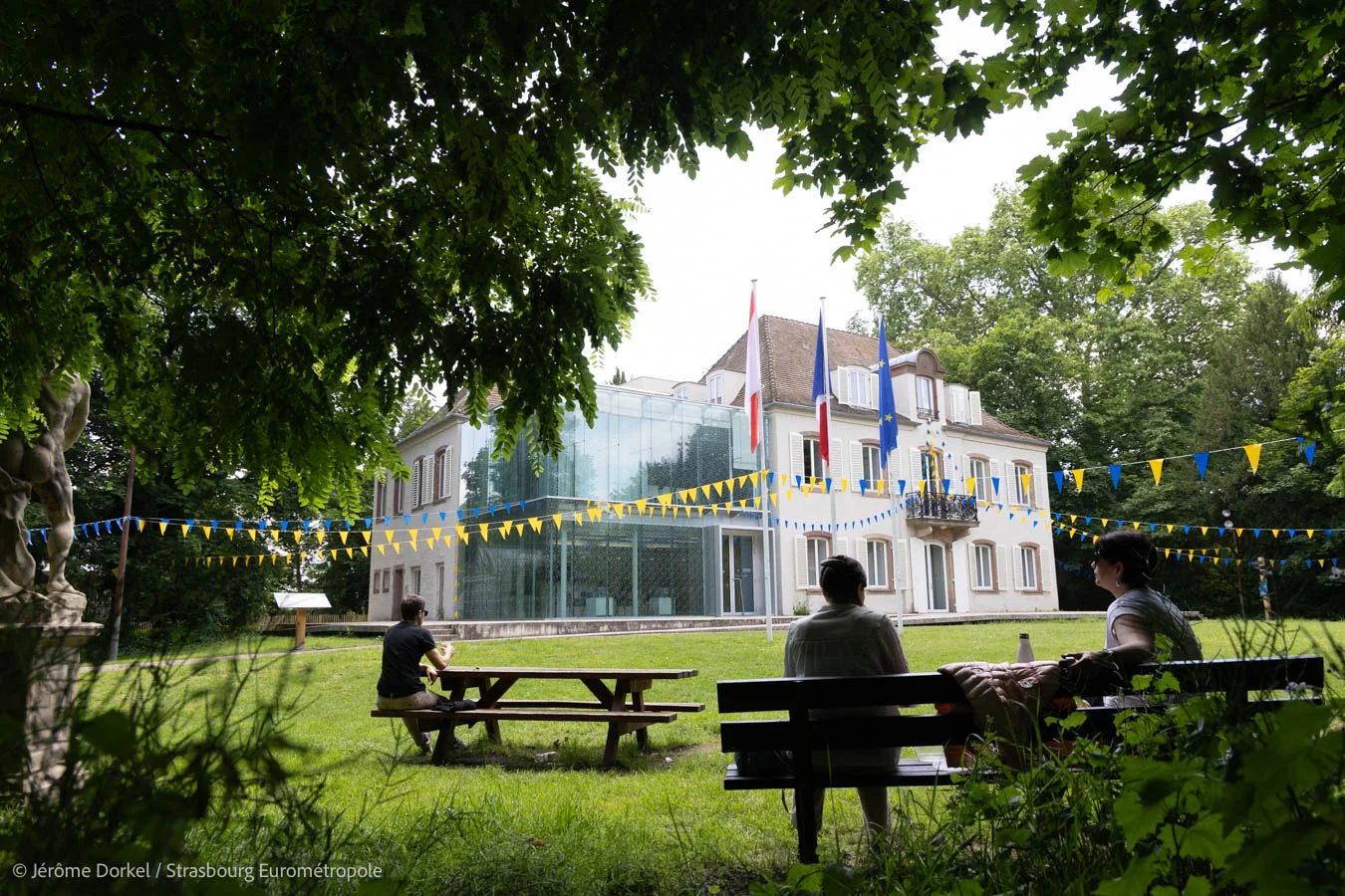 Outdoor views at Lieu d'Europe Strasbourg — family travel photo