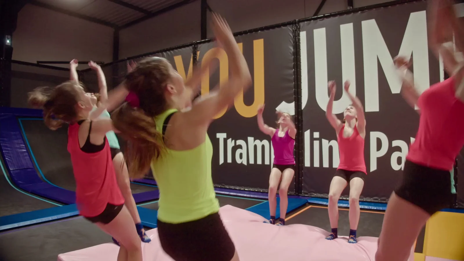 Interactive zones at Trampoline Park Strasbourg Geispolsheim Strasbourg — family travel photo