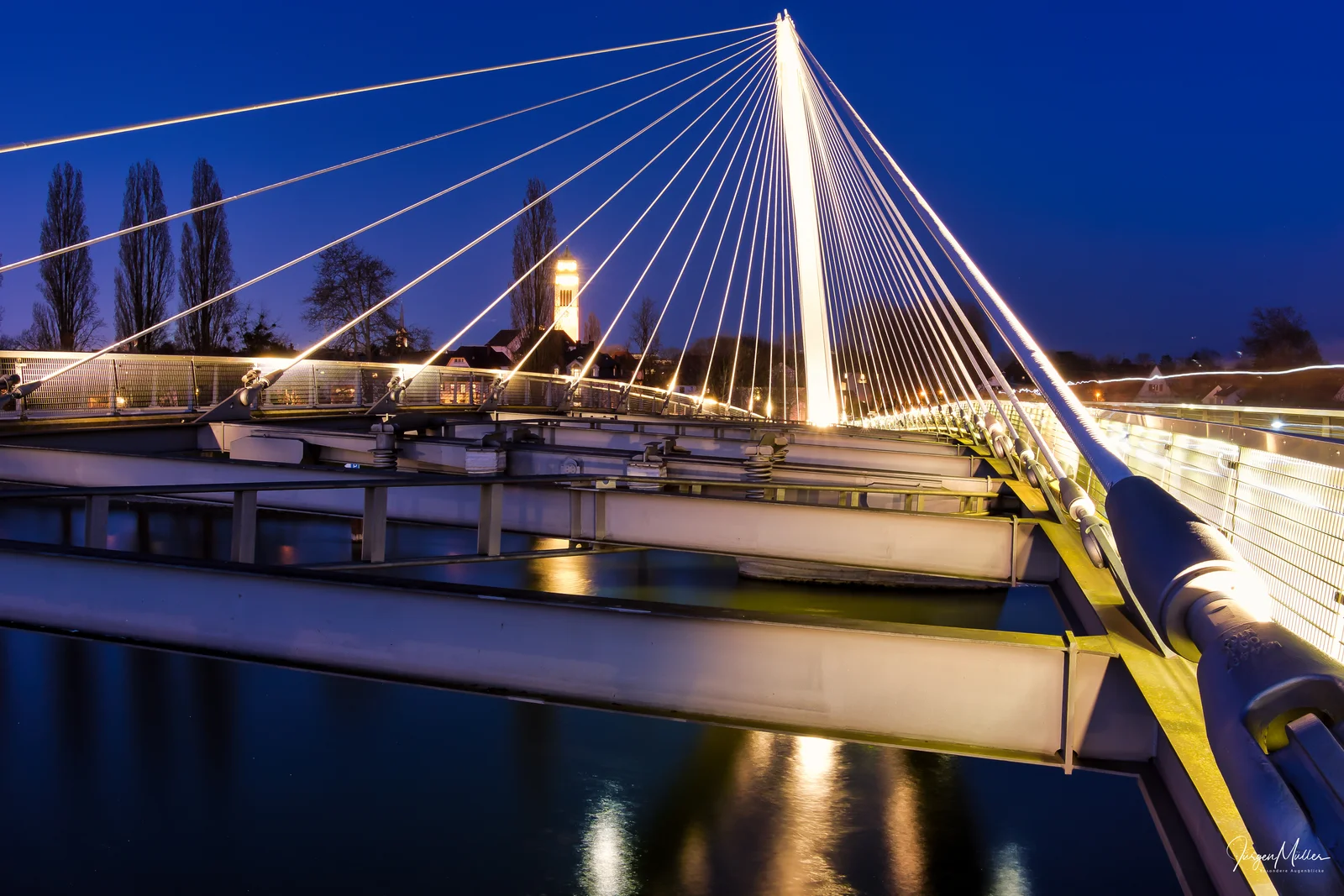 Interactive zones at Passerelle des Deux Rives Strasbourg — family travel photo