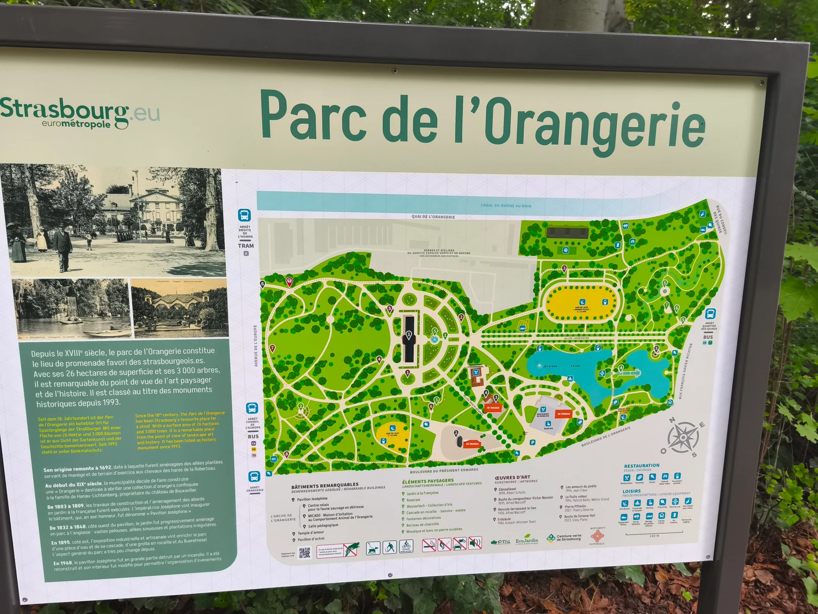 Outdoor views at Parc de l'Orangerie Strasbourg — family travel photo